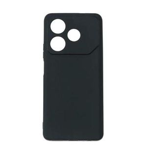 Soft Flexible Silicone Case for Tecno Pova 6 Neo, Shockproof Anti-Scratch Slim TPU Protective Back Cover (Black)