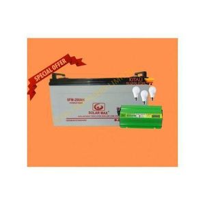 Solarmax 200AH Solar Battery Non Maintenance Deep Cycle Dry Cell Solar Battery + 600 Watts Inverter