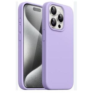 Soft Silicone Back Cover for iPhone 15 Pro Max – Protective, Shockproof, Ultra-Thin, Anti-Scratch, Anti-Fingerprint – Purple
