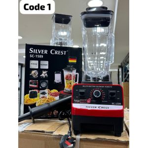 Silver Crest Commercial/ Heavy Duty 2 in 1 Blender. Plastic Jug.   Blender+ Grinder.   4500W.  Red