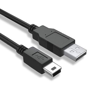 5 Pin Mini USB Cable (35 CM) USB 2.0 Type A to Mini B Cable Compatible with GoPro Hero 3+, PS3 Controller, MP3 Player, Digital Camera (Black) 