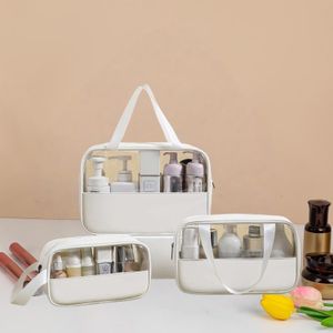 3 Pieces Waterproof Washbag Travel Bag Set Transparent Makeup Toiletry Clear Wash Pouch