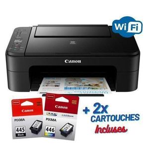 Canon TS3640 Inkjet Printers, 3.7cm LCD Segment Mono, 4800x1200 DPI, 7.7ipm Mono Print Speed, 4.0ipm Colour Print Speed, 60 Max Sheets, CIS Flatbed Photo & Document Scanner, Black