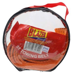 Blazer 5 Ton Towing Belt – Yellow & Red Heavy Duty Recovery Strap