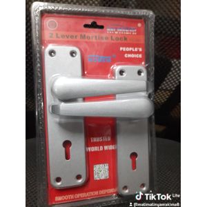 Moment 2 Lever Mortise Door Lock Set - Premium Silver. Aluminium Handle, Rust-Free Security for Wooden & Steel Doors 