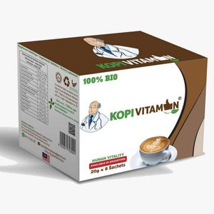 KopiVitamin Instant and Delicious 100% Organic – 8 Sachets of 20g