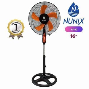 Nunix Top Quality Free Standing Fan With Steel Blade 16 inch - recommended