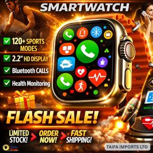 Ultra Series Smartwatch – 2.2" HD Display, 120+ Sports Modes, Bluetooth Calls, Health & Fitness Tracker for Men / Ladies