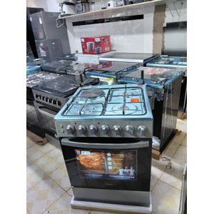 Midea   60 by 60 3G + 1E  COOKER WITH ELECTRIC OVEN PLUS FREE GIFT(60E3G1H4F-SL) black