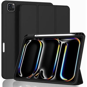 Mutural Design New IPad Pro 13 Inch Case M4 (2024 Model, 7th Generation) With Pencil Holder, Smart IPad Case Support Pencil Pro And Pencil (USB-C), Support Touch ID And Auto Wake/Sleep