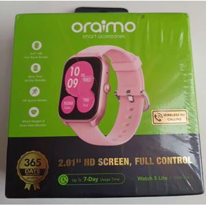 Oraimo Watch 5 lite OSW-804 2.O1 " HD Full screen  smart watch. 