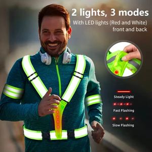 360° Multi-Angle Reflective Sport Vest with Active LED Lights
