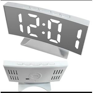 The Electronic digital LED mirror Alarm clock with thermometer and memory