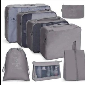 8pcs Luggage Travel Organizers For Suitcase With Toiletry Case