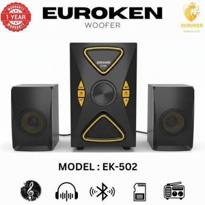 Euroken EK-502 2.1 Channel High Quality Woofer System - 1200W PMPO Home Theater - Bluetooth Speaker with Super Bass & FM Radio
