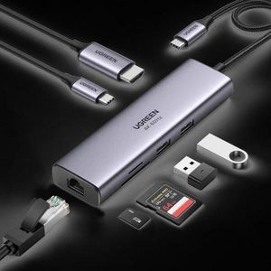Ugreen  CM512 60515 7-in-1 4K HDMI USB C Hub- 2*USB3.0/HDMI/RJ45/SD&TF/100W PD