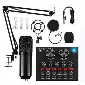Classic Microphone With V8 Sound Card BM800 Kit, Condenser Stand Complete