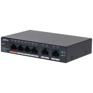 Dahua CS4006 4ET2ET 60 6 PORT CLOUD MANAGED DESKTOP POE SWITCH 4 POE + 2 UPLINK, 60W TOTAL POE BUDGET