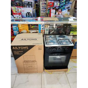 AILYONS Standing Cooker 3 Gas Burners + 1 Electric Plate 60cm x 60cm