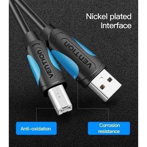 USB 2.0 A Male to B Male Printer Cable 1M - 480Mbps, Black PVC