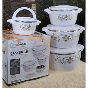 Casserole  4pcs of Hotpots Food Warmer Hot Pot, Serving Dishes Serveware Set 1000, 2000, 4000 and 6000ML.