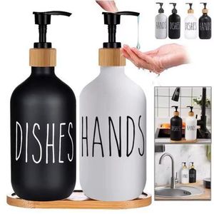 Hands and dishes dispenser set with stand