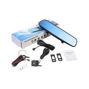 4.3 Inch Rearview Mirror Dash Cam Full HD 1080P Dual Lens Car DVR Front & Rear Camera with G-Sensor Motion Detection