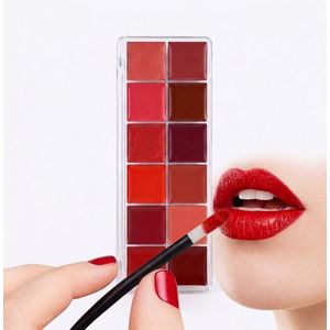 Lipton 12-Colour Cream Lipstick Palette/ Multicolour Lip & Blush and a free applicator 