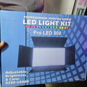 Professional Rechargeable Pro 800  LED Panel Light Photography, Studio Light 3200-6500K with Tripod Stand for Video Recording/Content Creation/Game Live Streaming Zoom