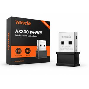 tenda AX300 Wi-Fi 6 Nano USB Adapter – AX300 Dual-Band Wireless USB Dongle, High-Speed 286Mbps, Auto-Install, Compact Mini WiFi Adapter for Windows PC & Laptop