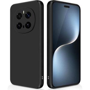 Honor Magic 7 Pro Case - Black Silicone Mobile Phone Case with Fabric Lining