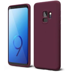 Soft Silicone Back Cover for Samsung Galaxy S9 - Maroon, anti-fingerprint, anti-scratch, durable silicone case