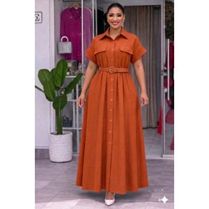 Ladies Unique orange maxi dress 