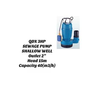 Premier QDX 3HP Sewage Pump Shallow Well
