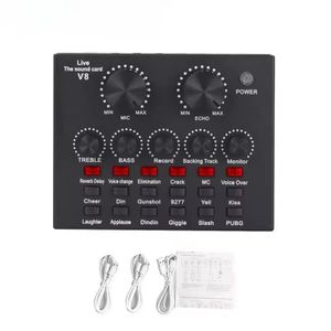 V8 audio mixer, USB external headphones and microphone, online live streaming, personal live streaming sound card, mobile phone and computer