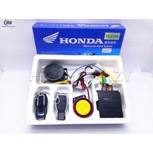 Honda 12V Motorcycle Alarm System with Dual Flashing & Flameout – Two-Way Anti-Theft Remote Control Device