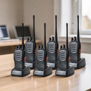 Baofeng  BF-888S Long Range 400-470MHz Frequency Range Portable Hand-Held Security Walkie Talkie Radio Calls- 6 Pieces