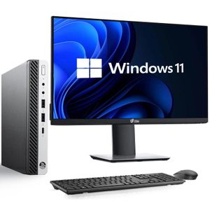 HP Refurbished EliteDesk 800 G3 Mini PC 6th Gen - Intel Core i5, 8GB RAM, 500GB HDD, 19" Monitor Windows 11 Pro, Office 2021, Keyboard + Mouse