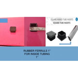 SQUARE PLASTIC INSERTIONS 1'' (41PCS) FOR SQUARE TUBBINGS INSIDE ONLY