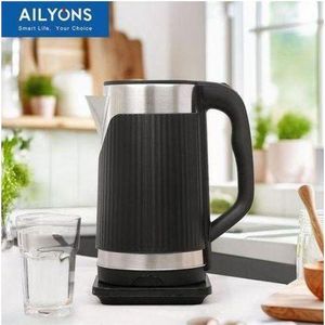 AILYONS 3.5L Ultra plus Electric Kettle – Stainless Steel Body, Auto Shutoff, Silver & Black Finish