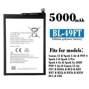 Replacement battery for TECNO SPARK 5 AIR