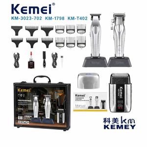 Kemei Professional Hair Clipper Grooming Kit Barber Set With Trimmer Shaver And Carry Case