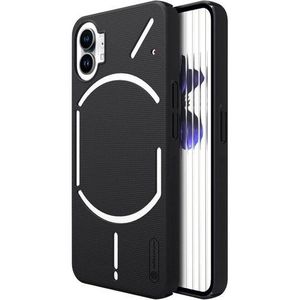Nilkin Nothing Phone 1 Case Super Frosted Back Cover Soft Border (PC + TPU) Shock Absorb Cover Raised Bezel Camera Protect PC Black