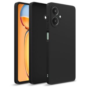 Soft Silicone Back Cover for Xiaomi Redmi 13C - Black, anti-fingerprint, anti-scratch, durable silicone case