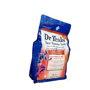 Dr Teal'S Rosemary & Mint WELLNESS THERAPY Pure Epsóm Salt SOAKING SOLUTION Essential Oils Aches & Soreness cf