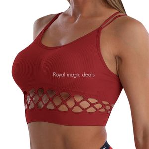 Fitness Sports Bra for Women Push Up Wirefree Padded Crisscross