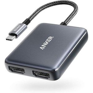 PowerExpand USB-C to Dual HDMI Adapter - 4K@60Hz, Compact, Plug & Play