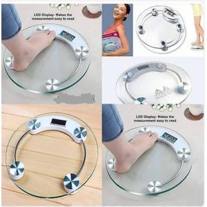 Smart Digital Black/Silver Body Weight Scales Wireless LED