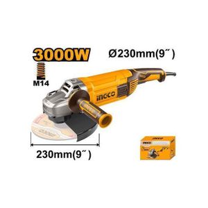 Ingco 3000W Angle Grinder 230mm (9”)