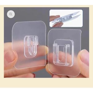 Self adhesive double sided hooks single model *5pairs(10pcs) 2pcs/set (positive n reverse hooks)